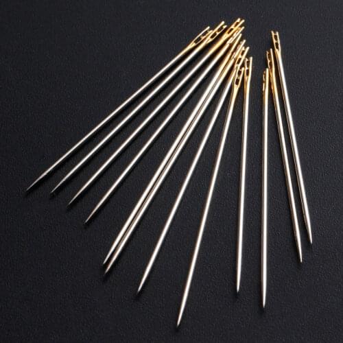 12pcs Self Threading Sewing Needles Household Cross Stitch Needles Sewing Needles Self-Threading Set DIY Sewing Accessories