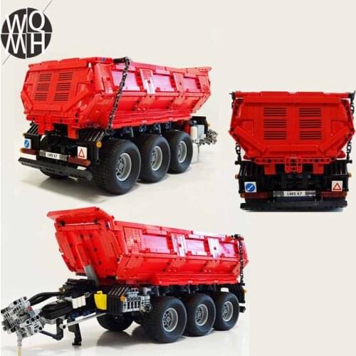 2021 NEW Technic MOC Building Block Bricks 42054 Tractor fit Trailer MOC-8830 Self Dumping Trailer assembly Toy boy gift