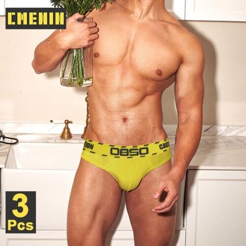 3Pcs BS Fashion Cotton Sexy Man Underwear Brief Men Underpants Comfortable Innerwear Gay Panties Jockstrap Mens Briefs Bikini