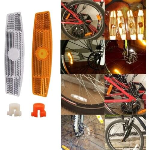4pcs Bicycle Reflective Spokes Light Mountain Bike Fish-shaped Steel Rim Spoke Reflectors Lamp Safety Warning Light Cycling Part