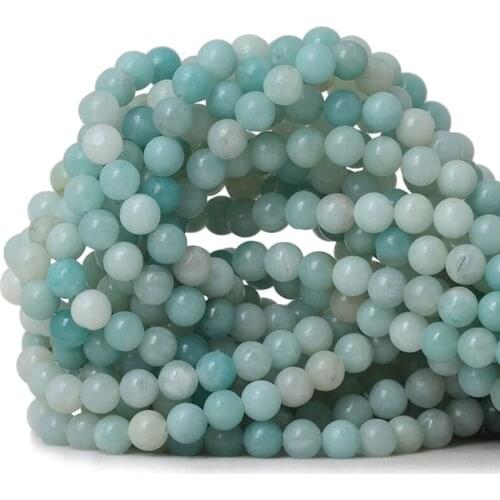 47PCS of 8mm Natural Round Loose Beads for Jewelry Making