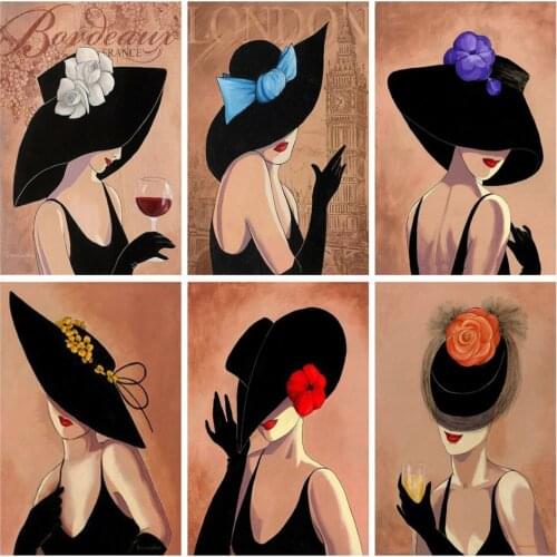 AZQSD 5D DIY Diamond Painting Girl Full Square Drill Diamond Embroidery Mosaic Portrait Picture Of Rhinestones Home Decoration