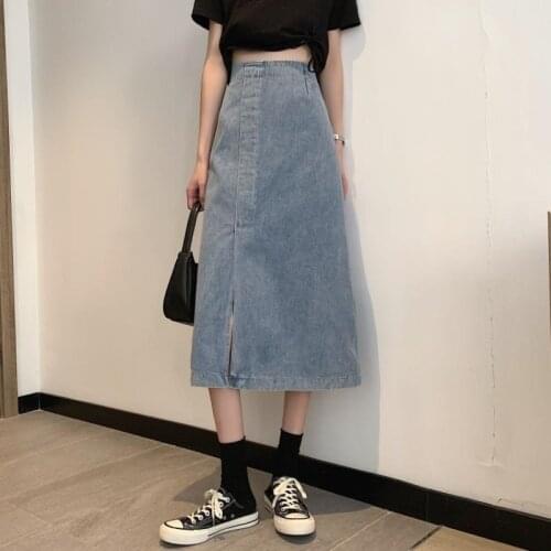BADAWEN Denim Skirts For Women