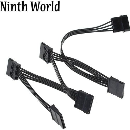 Large IDE 4P to 5 SATA 15 Pin Power Splitter Line PC Power Conversion Line Hard Disk Drive Power Supply Extension Cable Adapter