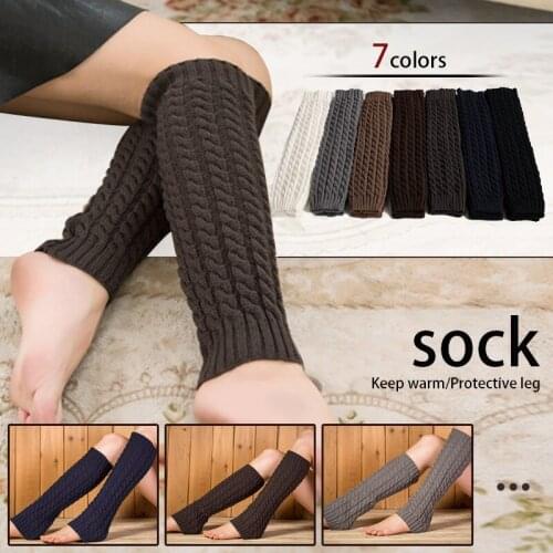 Lolita Knitted Leg Warmers Girls Over The Knee Pile Socks Women Knee High Boot Stockings Latin Ballet Dance Leg Protector Socks