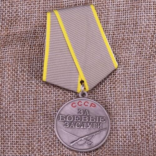 Soviet Union Combat Award medal Badge WWII USSR battle merit Brooch CCCP meritorious service metal Enamel Pin Jewelry