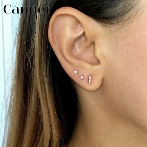 Mini 1 set 3 pcs Gold/Silver/Rose Gold Cute Ear Jewelry