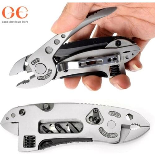 Multi Tool Set Multi Purpose Wrench Adjustable Wrench Wire Cutter Jaw Pliers Survival Emergency Gear knife