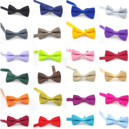 Men Kid Bowties Solid Butterfly Bowtie Wedding Accessories Gift Bow Tie Party Neckwear New Wholesale TiesAC56