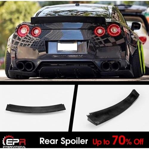 For Nissan R35 LB Style Fiberglass Unpainted Rear Trunk Spoiler Wing Exterior Body Accessories kits