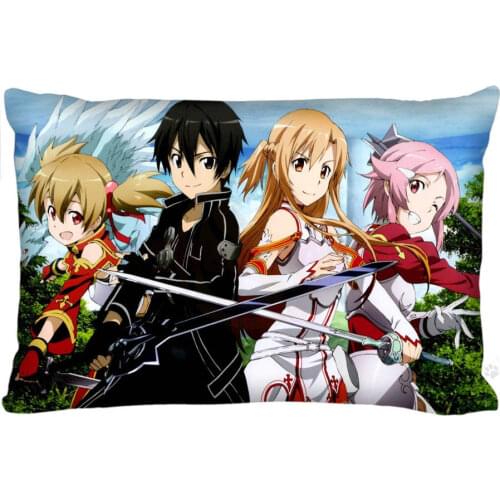 New Arrival Sword Art Online sword Rectangle Pillowcases (two-sides) zipper Custom Pillow Case More Size Custom your image gift