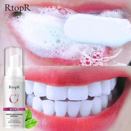 RtopR Teeth Whitening Remove Smoke Stains Coffee Stains Fresh Breath Bad Breath Clean Teeth Stains Dazzle White Teeth 60ml