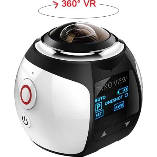 360 Camera HD Ultra Mini Panoramic Camera WIFI 16MP 3D Sports Camera Driving VR Action Camera Video Cam Waterproof 30m
