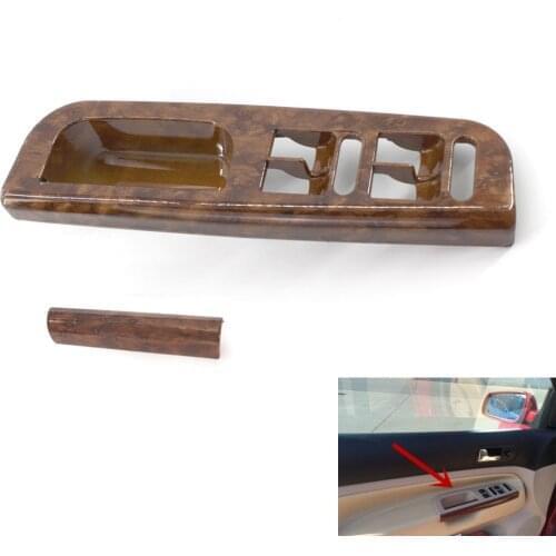 Peach Style Car Door Window Switch Panel Bezel + Handle Trim Set For VW Jetta Golf MK4 Passat B5 1999-2005