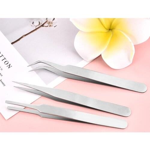 Stainless Steel Tweezer Anti-Static Tweezers Jewelry Tools For Beads Beading Jewelry Making DIY Accessories Tools