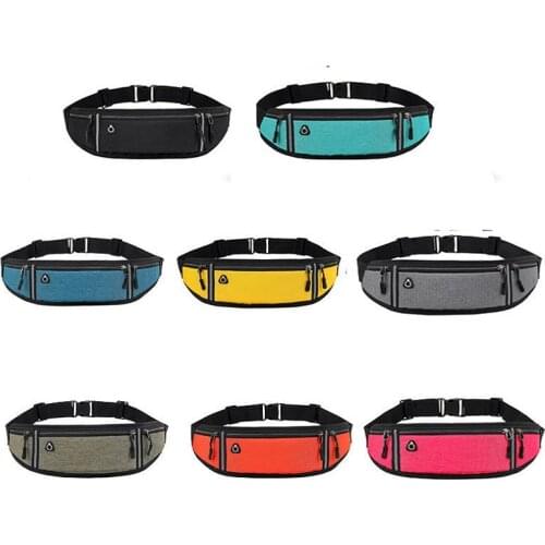 Unisex Portable Mobile Phone Waist Bag Waterproof Running Belt Pouch Outdoor Sports Waist Case With Reflective Strip
