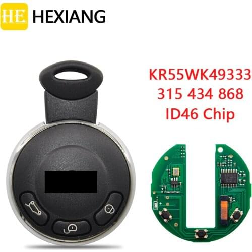 HE Xiang Car Remote Key For BMW Mini Cooper S One Cabrio Clubman Countryman KR55WK49333 315 434 868MHz ID46 Chip Smart Control