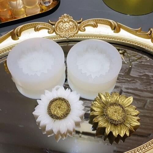 R58E Sunflower Epoxy Resin Mold Aromatherapy Plaster Silicone Mould DIY Crafts Soap Candle Handicrafts Decorations Casting Tools