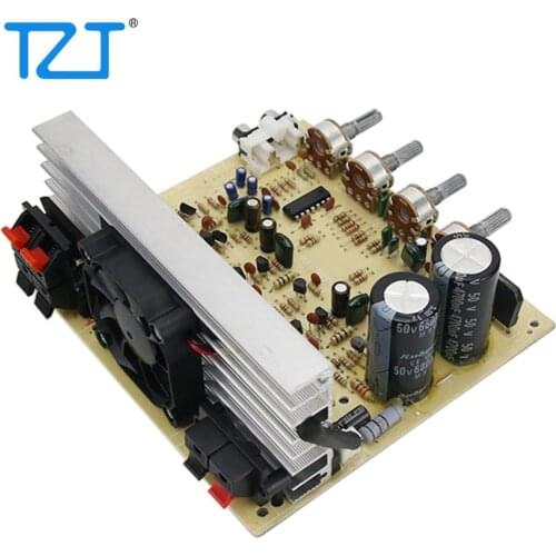 TZT 3CH Subwoofer Amplifier Board 2.1 Amplifier Board 100W*2+120W*1 Fan Cooling Car Electronics Amplifiers Auto Replacement Part