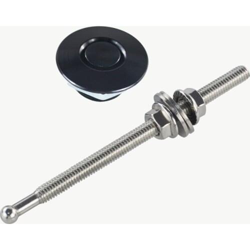 Universal Aluminum PAIR PQY Push Button Billet Hood Pins Lock Clip Kit Silver