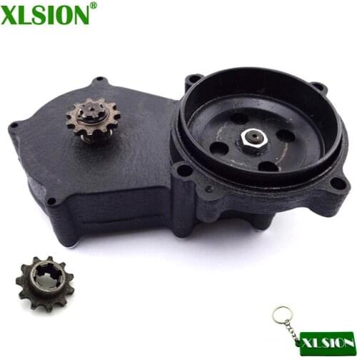 XLSION T8F 11T Tooth Double Duel Chain Clutch Drum Gear Box + Front Pinion Sprocket For 47cc 49cc Mini Moto Dirt Pocket Bike ATV