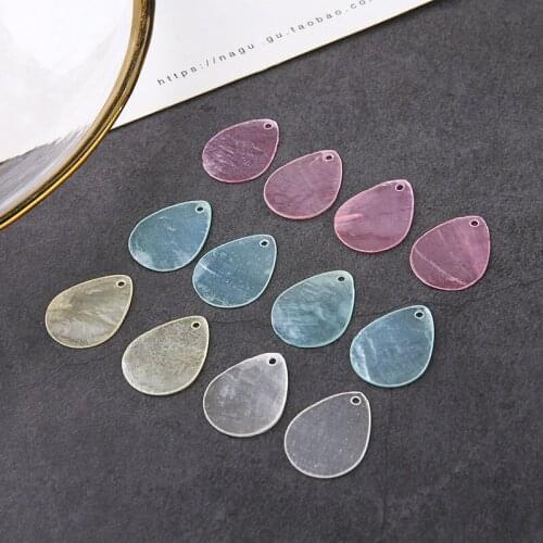 10pcs Best Selling Mermaid Natural Shell Water Drop Pendant Ladies Earrings Vintage Jewelry Accessories Material Diy Handmade