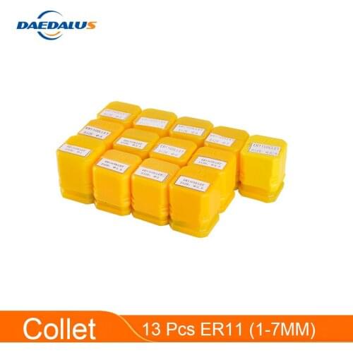 13pcs ER11 Spring Collet 1-7MM For CNC Engraving Machine Lathe Mill Tool