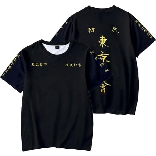 16 Styles Anime Tokyo Revengers Cosplay T-shirt Sano Manjiro Hanagaki Takemichi Baji Keisuke Captain Short Tops Pullovers Kids