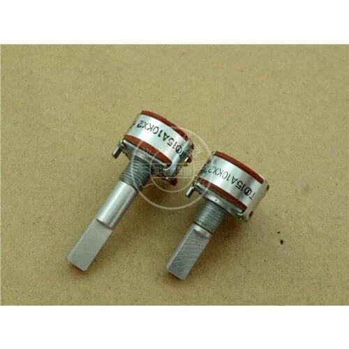 2pcs for NOBLE 16-type double potentiometer A10KX2 / handle length 20MMF A10K / V16L4E{7*6.5}G3-1{PH2D}N30F-15A10K*2/T