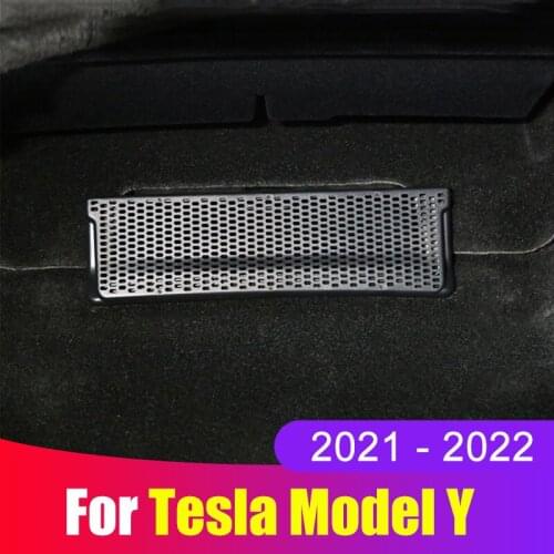 2Pcs Car Air Conditioner Cover Protector For Tesla Model 3 2021 Under Rear Seat Air Vent Duct Outlet Shell Interior Accessories