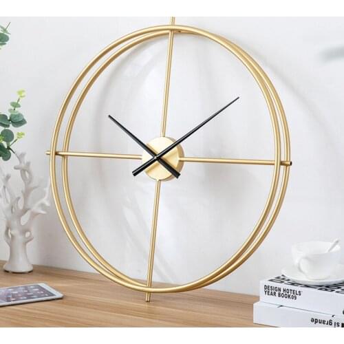 50cm Large Round Metal Wall Clock Silent Wall Watch Modern Design Clocks For Home Decor Office European Style