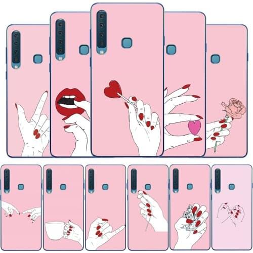 Best Friend Pink Hands phone case For Samsung A3 A5 A6 A7 A8 A9 2016 2017 2018 A10 A20 A40 A50 A70 A80 Pro soft Back Cover