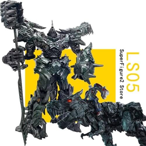 Transformation Action Figure Toy WJ W8600 Grimlock Movie Model PVC 34CM Alloy LS05 LS-05 M06 Deformation Robot OP