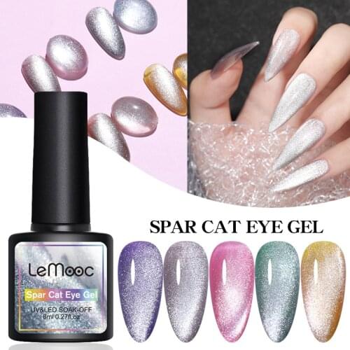 8ML Spar Cat Eye Hybrid Varnishes Gel Nail Polish Set for Manicures Chameleon Jelly Color Gel UV Base Top Coat Born Pretty