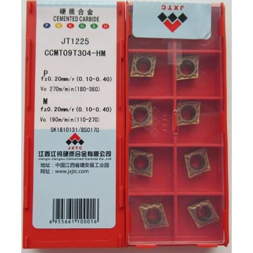 JXTC CCMT09T304-HM JT1225 / CCMT09T304-HM JT3115 / CCMT09T304-HM JT4025 / CCMT09T304-HM JT4125 CNC carbide inserts 10PCS/BOX