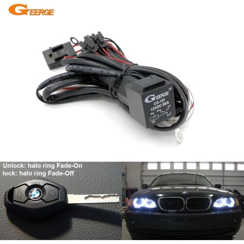 Relay Wiring Harness Kit For BMW Angel Eyes Halo Rings LED or CCFL Relay Harness w/ Fade-on Fade-off Features