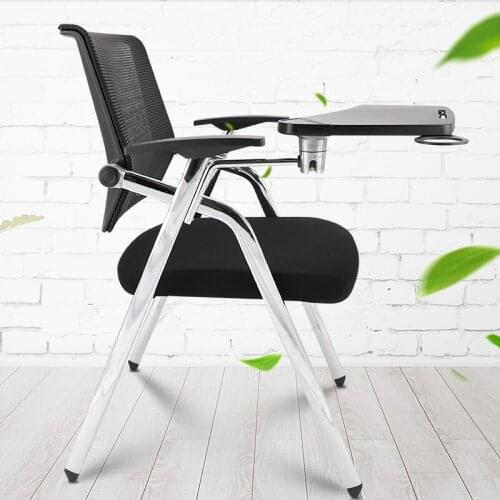 Office Conference Chair with Tablet Computer Simple Desk Ergonomic Comfortable Breathe Freely Training Office Study Desk Chair