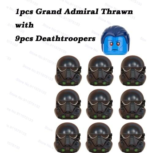 Grand Admiral Thrawn with Death Troopers Assemble Building Blocks Bricks Mini Star Action Figure Wars Toys Children Kids Gift