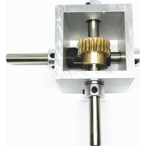 1:10 1:20 Worm Gear Reduction Gearbox 6/8MM Shaft 20T Gear 90 degree Right Angle Corner Device