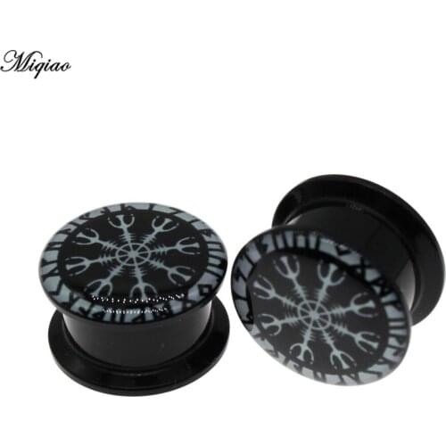 Miqiao 2pcs New Acrylic Ear Expander 6mm-25mm Expander Screw Body Piercing Jewelry