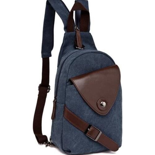 Multi Function Men Backpack Travel Backpack Vintage Fashion Mens Chest Pack Shoulder Bag 2020 Hot Designed Canvas Leisure Solid