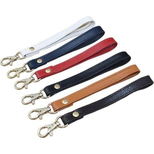 FASHIONS KZ Lychee Stripe Genuine Leather Purse Strap Wrist Bag Replacement Accessories Hook Buckle Detachable KZ0352