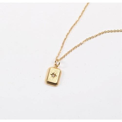 Stainless Steel Designer Pendants Necklaces For Women Plated Gold Minimalist Neck Chain Accessories Gothic Streetwear Jewellery