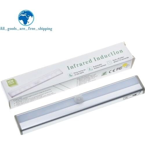 Motion Sensor Night Light Potable 10 Led Closet Lights Battery Powered Wireless Cabinet Ir Infrared Motion Detector Wall Lamp