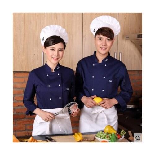 Autumn Long Sleeve Master Cook Work Uniforms Restaurant Hotel BBQ Kitchen High Quality Workwear Clothing Food Service Chef Tops