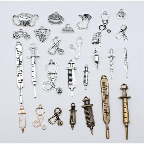10pcs 11x14mm Charms Doctor Medical Kit Antique Silver Color Pendant Doctor Medical Kit Charms Jewelry Findings