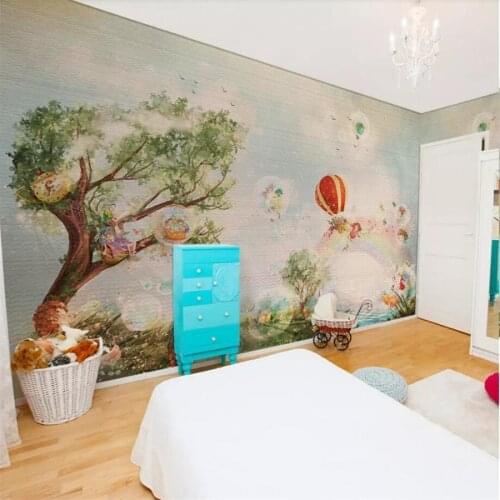 Beibehang Custom wallpaper 3d photo murals cute cartoon tree children room background wall paper living room 3d papel de parede