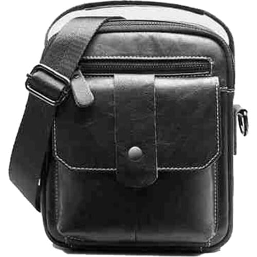 Casual mens genuine leather chest bag shoulder bag leather Totes bag fashion travel purse Mobile phone bag boy business handbag