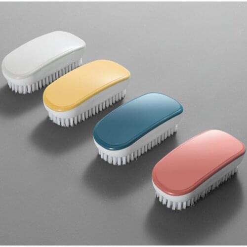 Durable Plastic Brush Laundry Brush Shell Clothes Shoes Floor Scrub Brush Soft Hair Cleaning Brush Bathroom Gadgets Tools