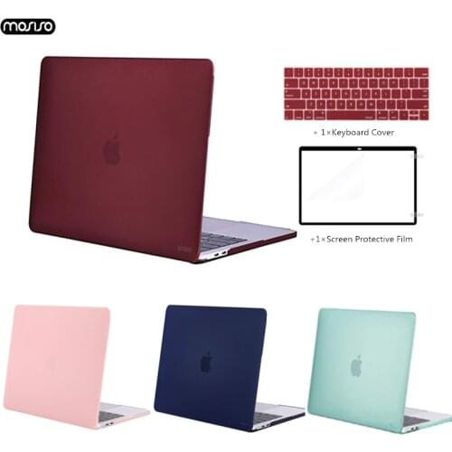 MOSISO Crystal\Matte Laptop Case For Apple Macbook New Pro 13 15 With Touch Bar Shell Case for Mac Pro13 15 inch Cover 2016-2018